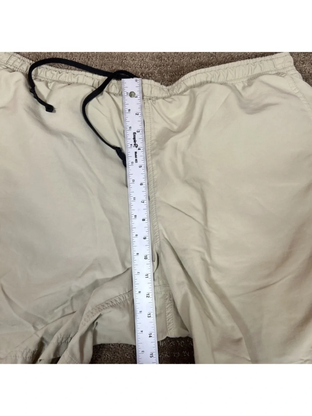 L.L. Bean Men's Drawstring Shorts - Off-White with Black Drawcord
